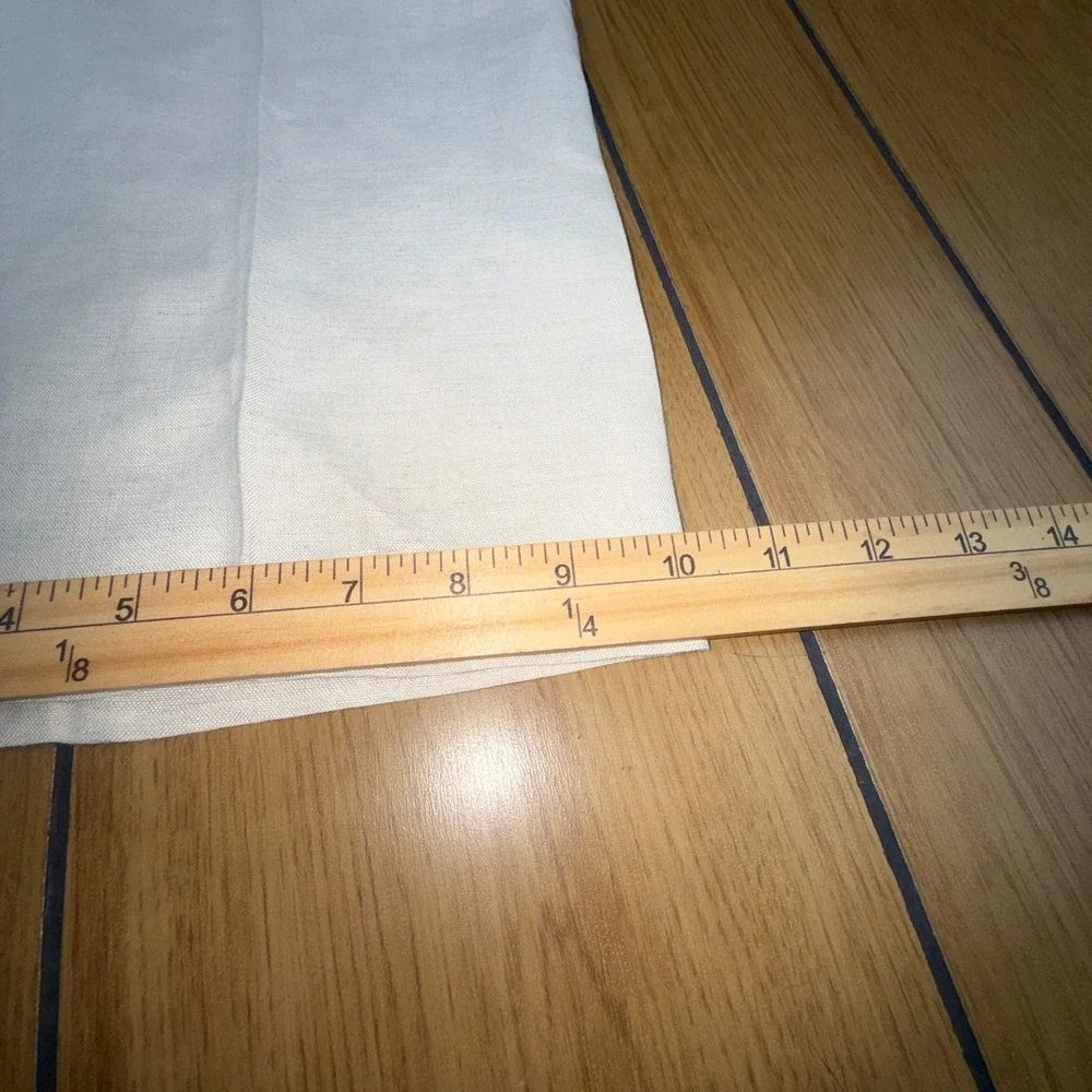 Cubavera Mens XL 40-42 Beige Linen Blend Drawstring Straight Leg Casual Pants